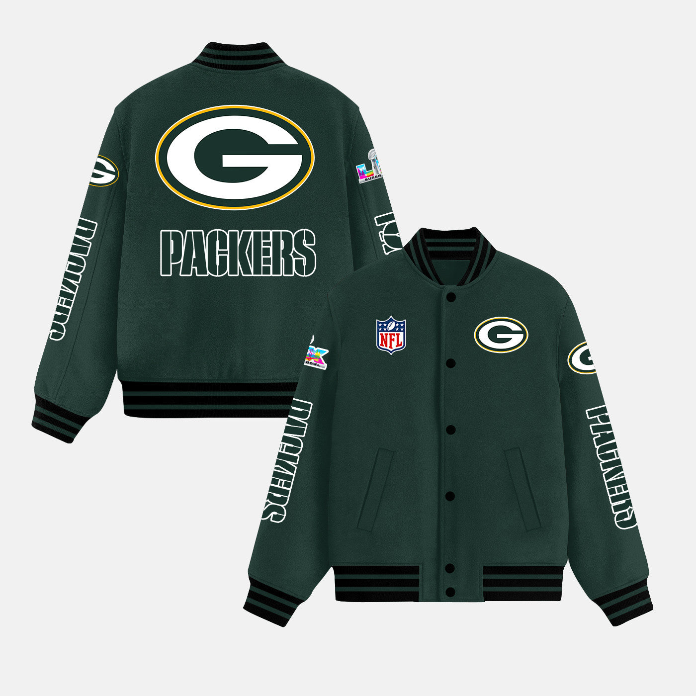 Jacksonville Jaguars Varsity Jacket Forest Green – Fully Embroidered Logos, Fan Edition