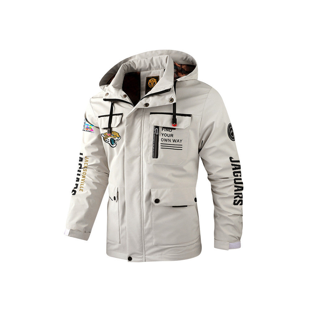 Jacksonville Jaguars 2026 Super Bowl LX White Parka Coat – Printed Logos