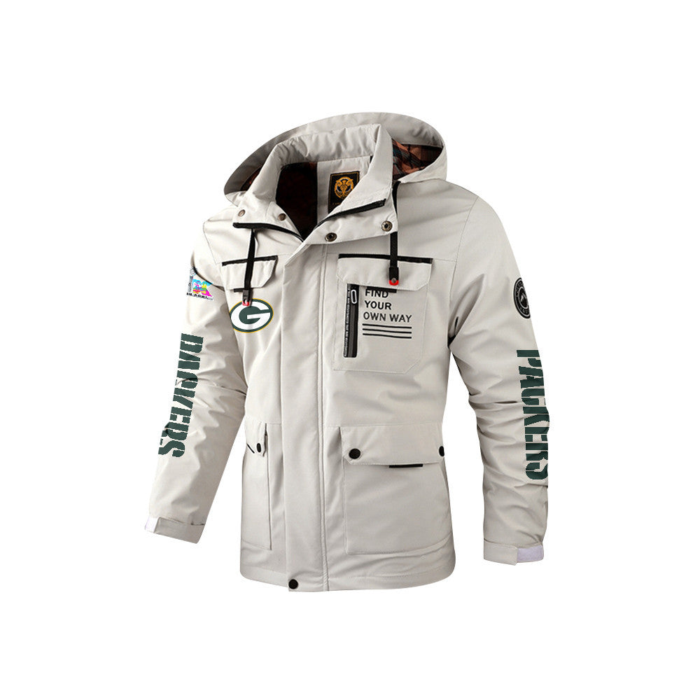 Green Bay Packers 2026 Super Bowl LX White Parka Coat – Printed Logos