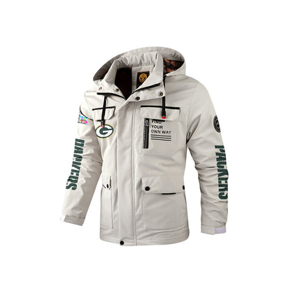 Green Bay Packers 2026 Super Bowl LX White Parka Coat – Printed Logos