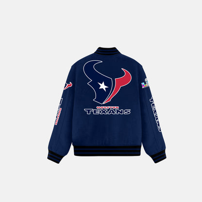 Houston Texans Varsity Jacket – Fully Embroidered Logos, Fan Edition