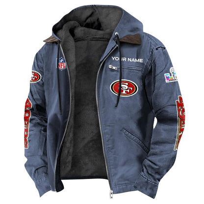 San Francisco 49ers 2026 Super Bowl LX Custom Name Special Edition Flannel Jacket