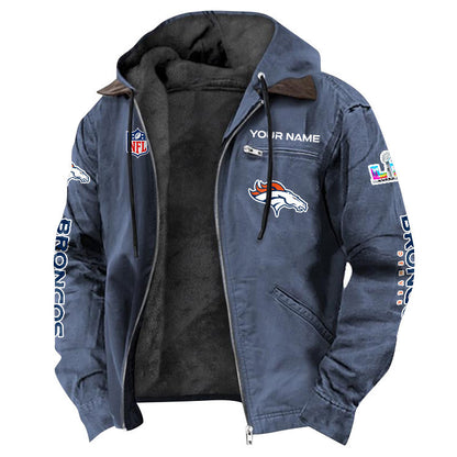 Denver Broncos 2026 Super Bowl LX Custom Name Special Edition Flannel Jacket