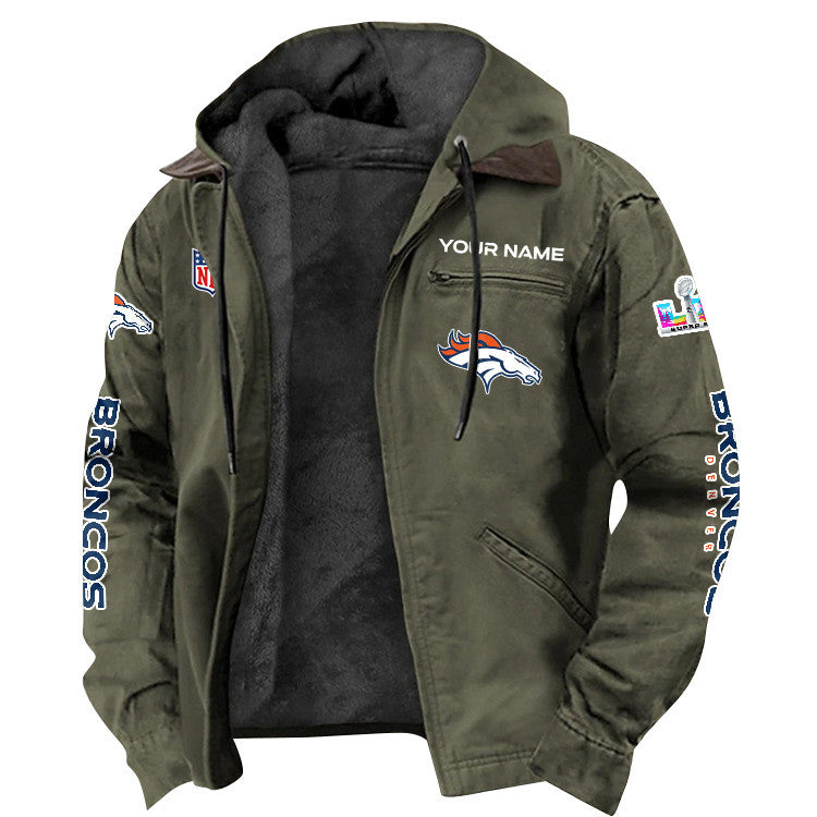 Denver Broncos 2026 Super Bowl LX Custom Name Special Edition Flannel Jacket
