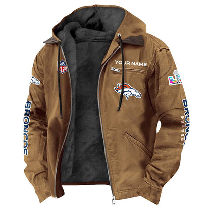 Denver Broncos 2026 Super Bowl LX Custom Name Special Edition Flannel Jacket
