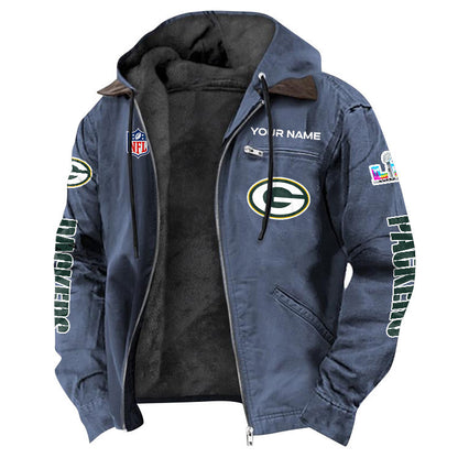 Green Bay Packers 2026 Super Bowl LX Custom Name Special Edition Flannel Jacket