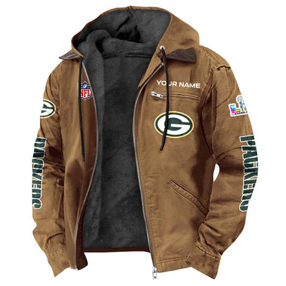 Green Bay Packers 2026 Super Bowl LX Custom Name Special Edition Flannel Jacket