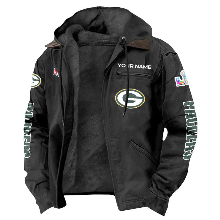 Green Bay Packers 2026 Super Bowl LX Custom Name Special Edition Flannel Jacket