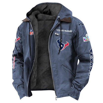 Houston Texans 2026 Super Bowl LX Custom Name Special Edition Flannel Jacket
