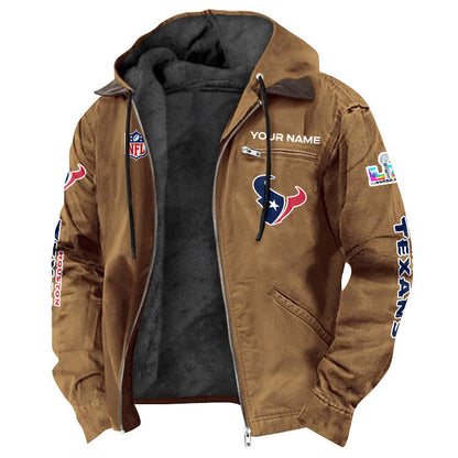 Houston Texans 2026 Super Bowl LX Custom Name Special Edition Flannel Jacket