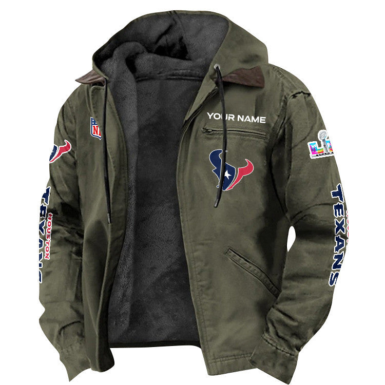 Houston Texans 2026 Super Bowl LX Custom Name Special Edition Flannel Jacket