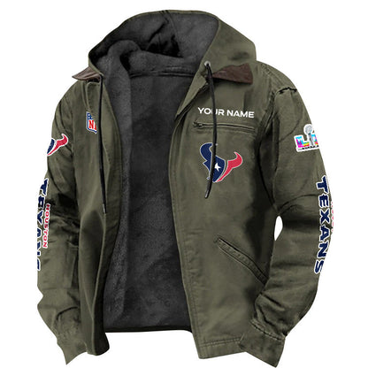 Houston Texans 2026 Super Bowl LX Custom Name Special Edition Flannel Jacket