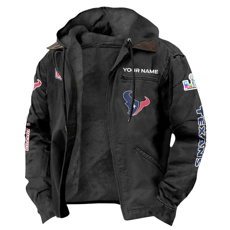 Houston Texans 2026 Super Bowl LX Custom Name Special Edition Flannel Jacket