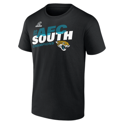 Jacksonville Jaguars 2025 AFC South Division Champions Conquer T-Shirt - Black