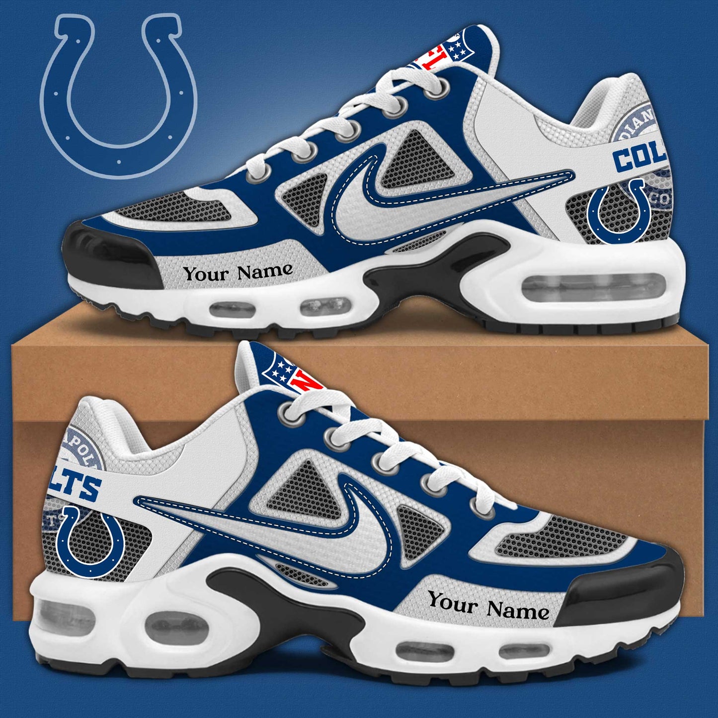 Indianapolis Colts Sport Limited Edition Custom Name Air Max Shoes Sneakers For Men And Women