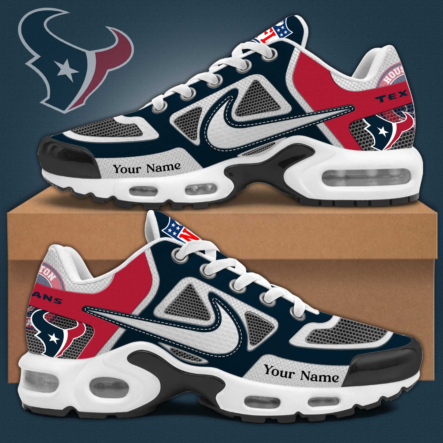 Houston Texans Sport Limited Edition Custom Name Air Max Shoes Sneakers For Men And Women