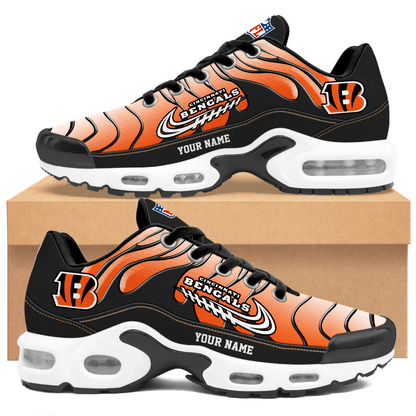 Cincinnati Bengals Ombre Limited Edition Custom Name Air Max Shoes Sneakers For Men And Women