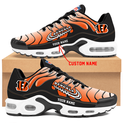 Cincinnati Bengals Ombre Limited Edition Custom Name Air Max Shoes Sneakers For Men And Women