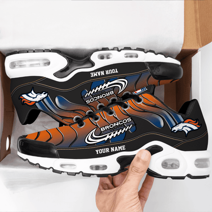 Denver Broncos Ombre Limited Edition Custom Name Air Max Shoes Sneakers For Men And Women