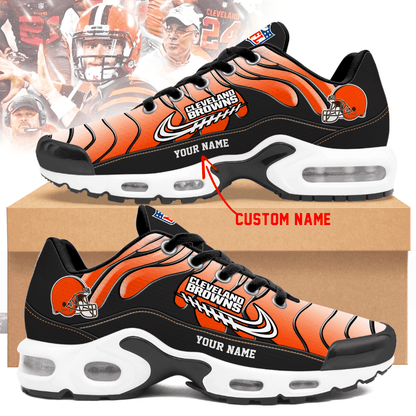 Cleveland Browns Ombre Limited Edition Custom Name Air Max Shoes Sneakers For Men And Women