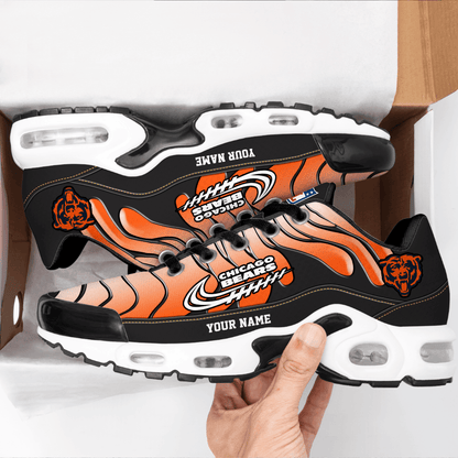 Chicago Bears Ombre Limited Edition Custom Name Air Max Shoes Sneakers For Men And Women
