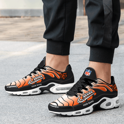 Chicago Bears Ombre Limited Edition Custom Name Air Max Shoes Sneakers For Men And Women