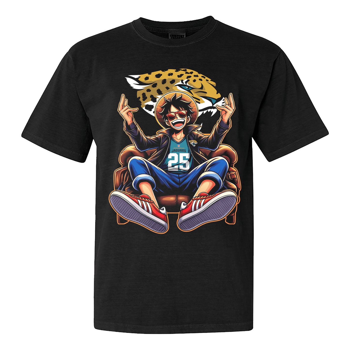 Jacksonville Jaguars Luffy T-shirt - Black