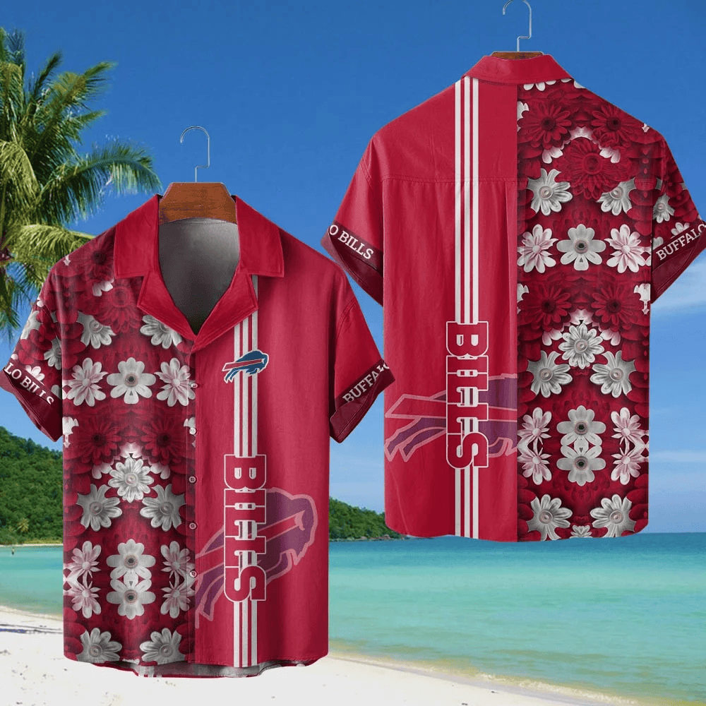 Buffalo Bills NFL Flower Hawaiian Shirt - Red