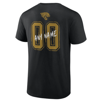 Jacksonville Jaguars Hustle Custom Name & Number T-Shirt - Black