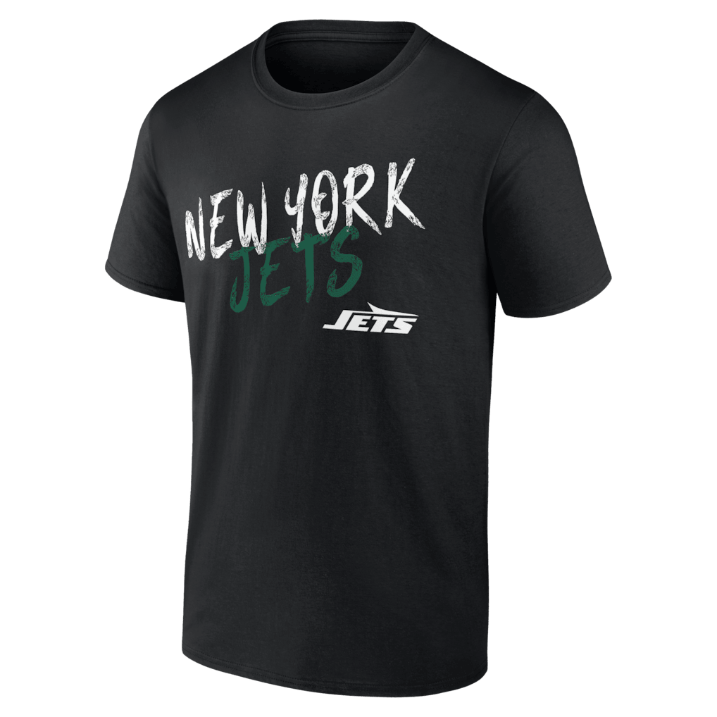 New York Jets Hustle Custom Name & Number T-Shirt - Black