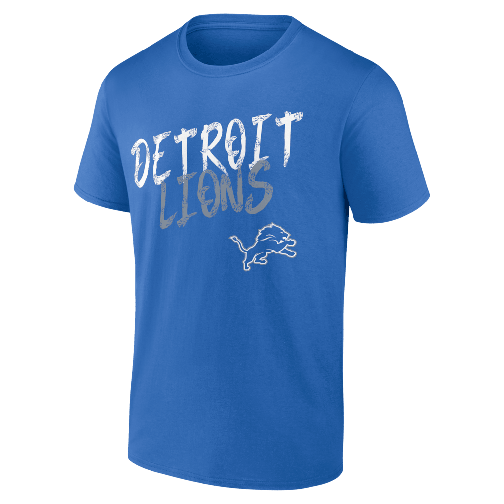 Detroit Lions Hustle Custom Name & Number T-Shirt - Blue