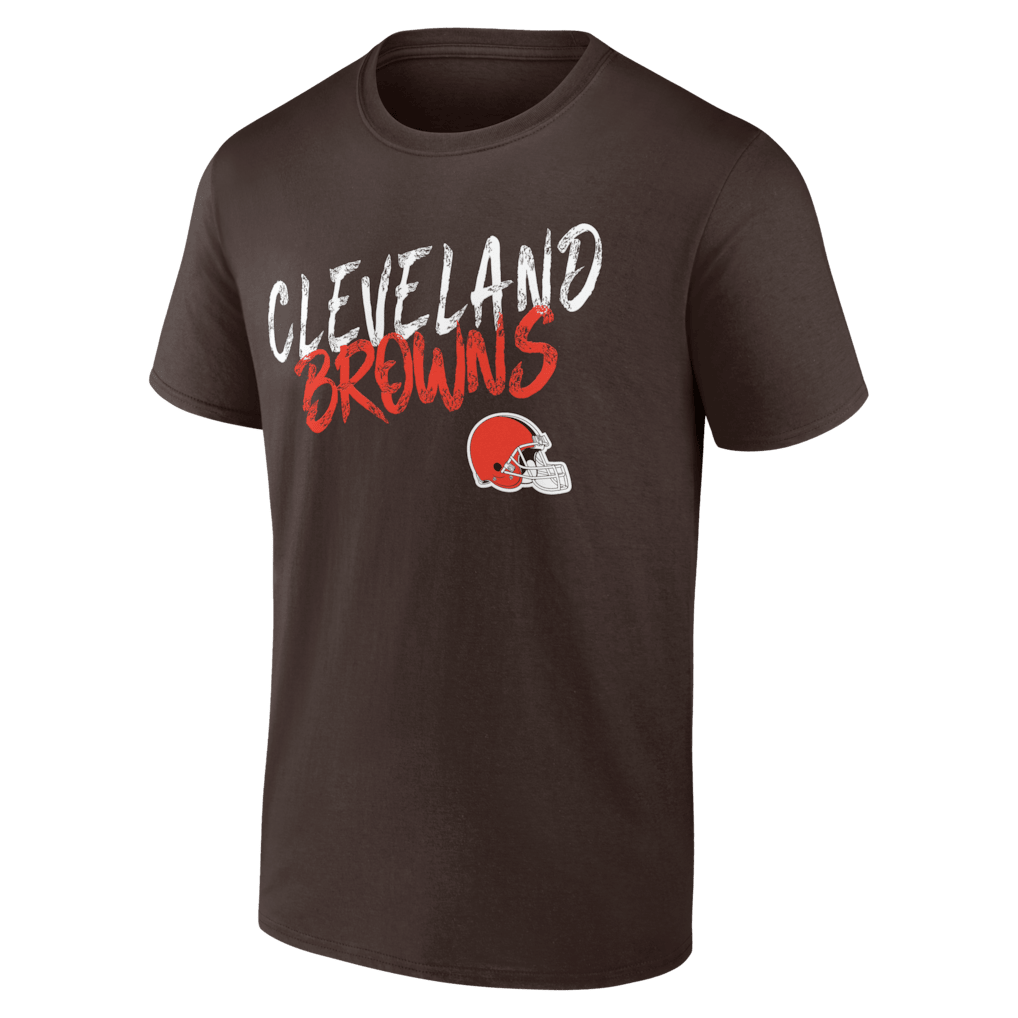 Cleveland Browns Hustle Custom Name & Number T-Shirt - Brown