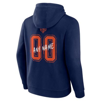 Chicago Bears Hustle Custom Name & Number Hoodie - Navy