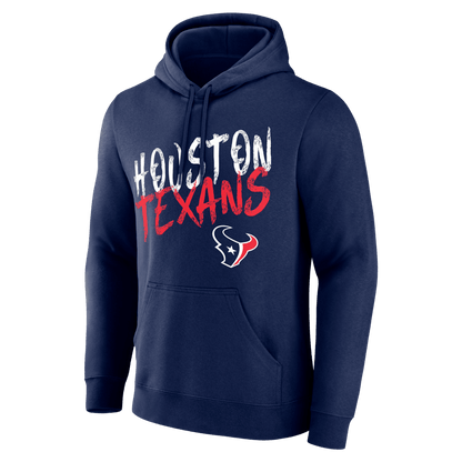 Houston Texans Hustle Custom Name & Number Hoodie - Navy