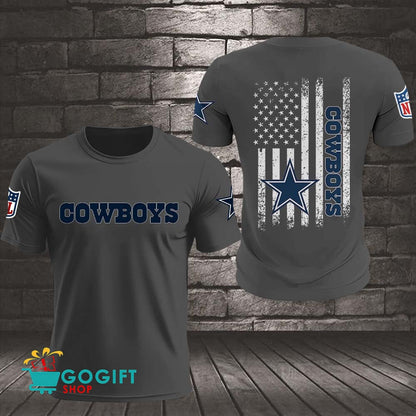 Dallas Cowboys US Flag Vintage Style All Over Printed T-shirt