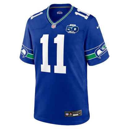 Seattle Seahawks Jaxon Smith-Njigba 11 Alternate 50th Season Game Jersey - Royal