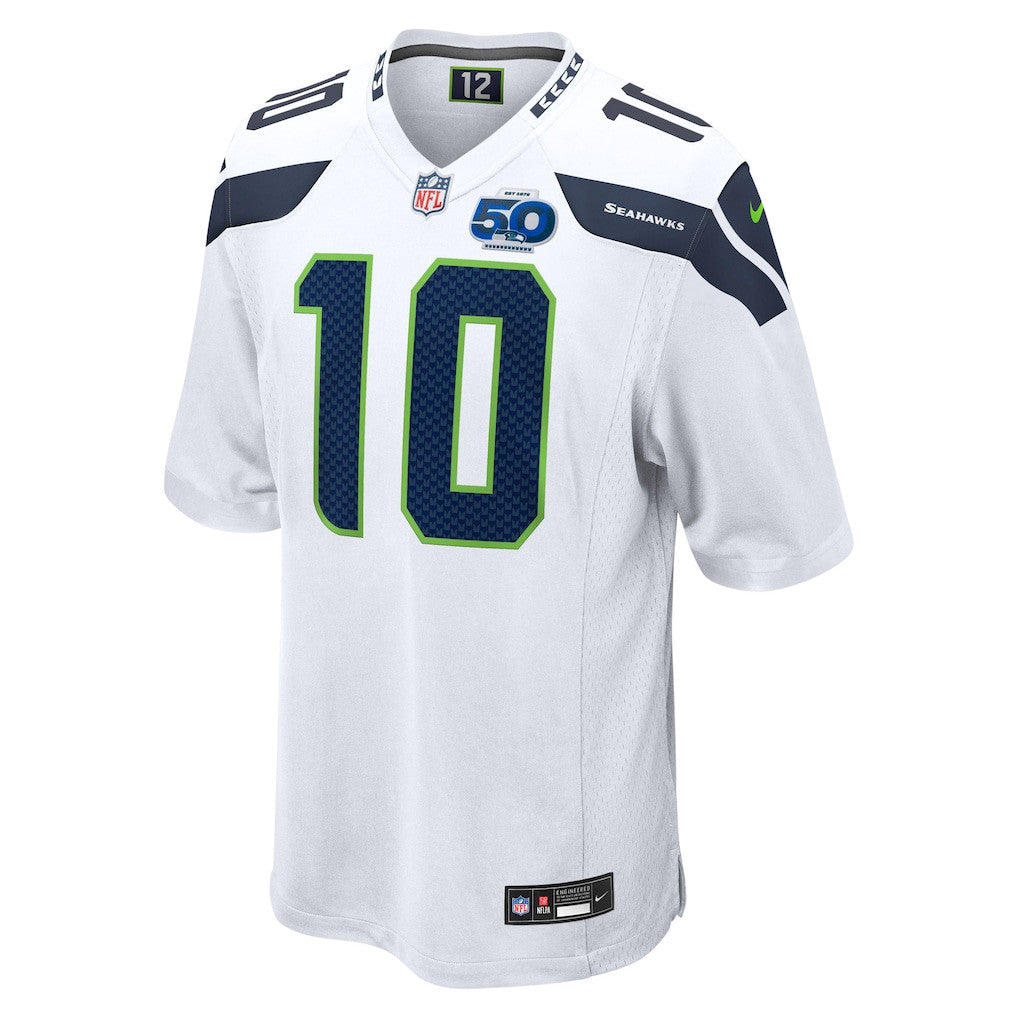 Cooper Kupp 10 Seattle Seahawks 50th Season Game Jersey - White