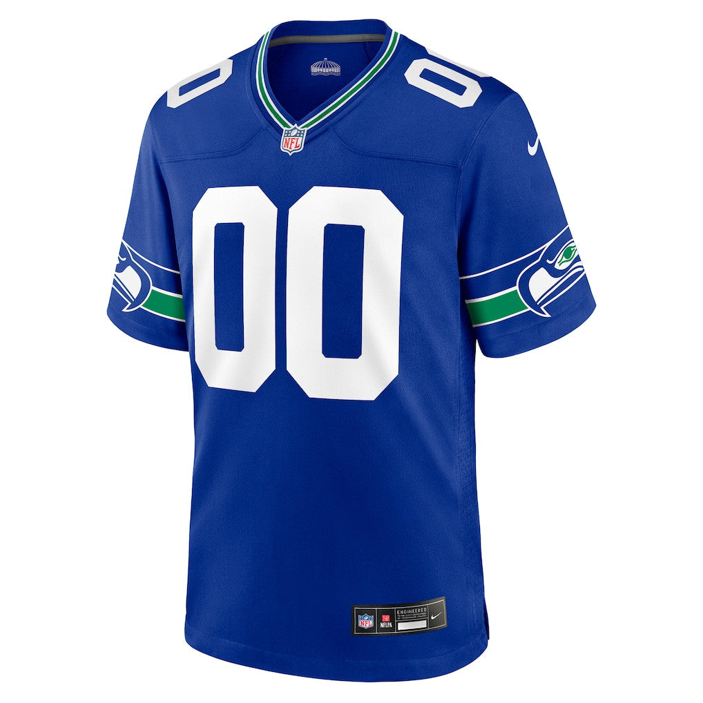 Seattle Seahawks 2026 Super Bowl LX Royal Throwback Custom Jersey
