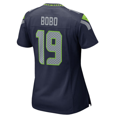 Jake Bobo 19 Seattle Seahawks 2026 Super Bowl LX - Women Navy Game Jersey