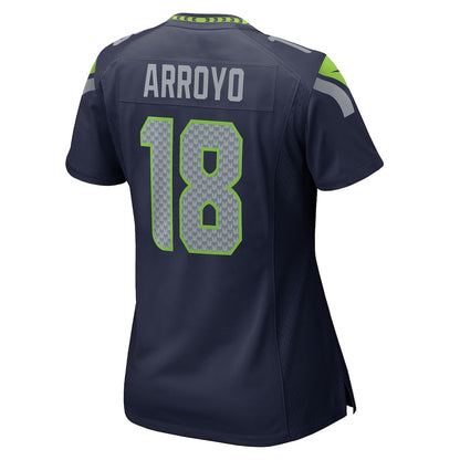 Elijah Arroyo 18 Seattle Seahawks 2026 Super Bowl LX - Women Navy Game Jersey