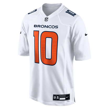 Bo Nix 10 Denver Broncos 2026 Super Bowl LX - White Tundra Fashion Game Jersey