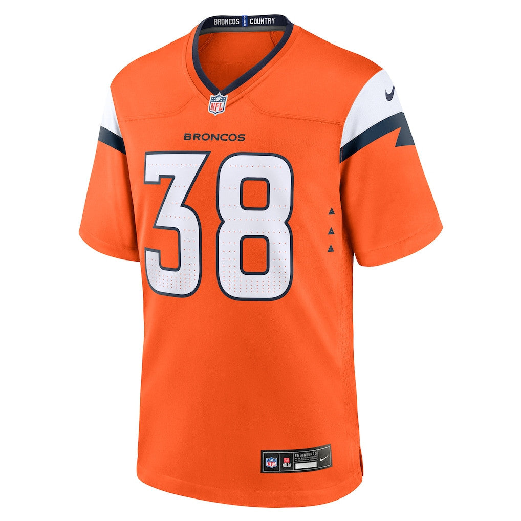 Jaleel McLaughlin 38 Denver Broncos 2026 Super Bowl LX - Orange Team Game Jersey