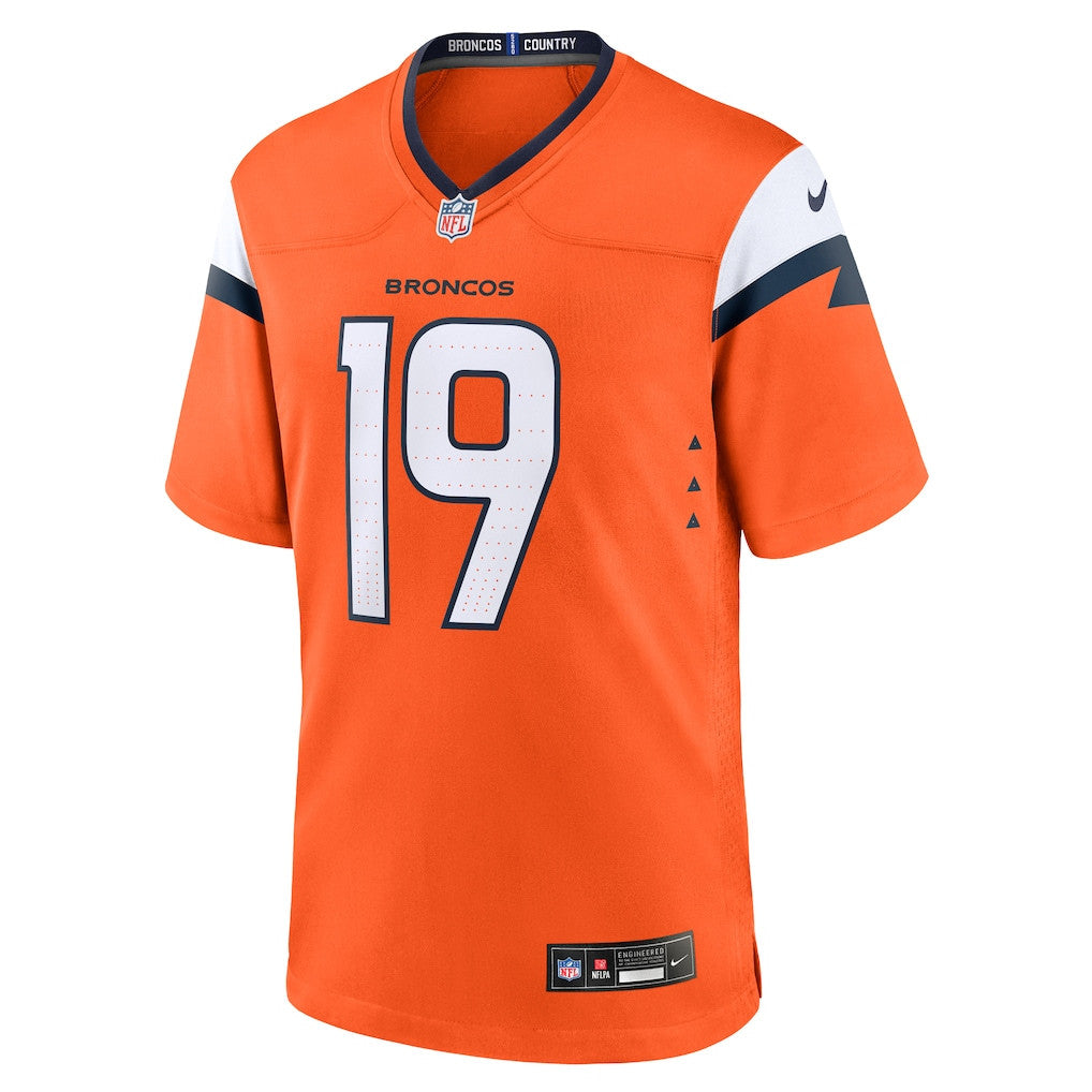 Marvin Mims Jr 19 Denver Broncos 2026 Super Bowl LX - Orange Team Game Jersey