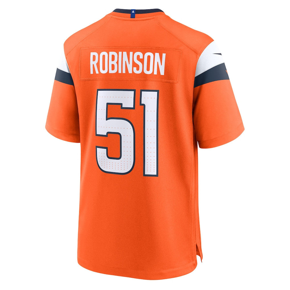 Que Robinson 51 Denver Broncos 2026 Super Bowl LX - Orange Team Game Jersey
