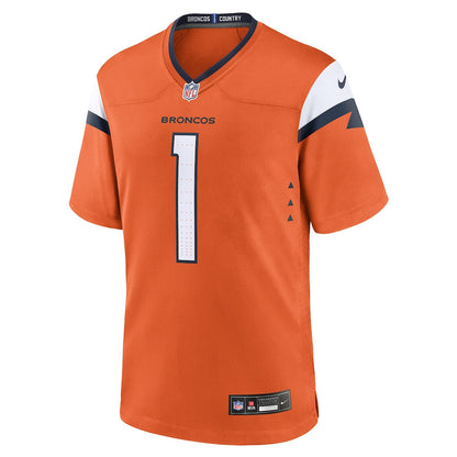 Evan Engram 1 Denver Broncos 2026 Super Bowl LX - Orange Team Game Jersey