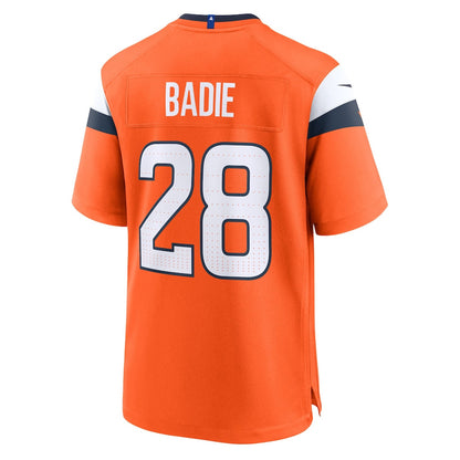 Tyler Badie 28 Denver Broncos 2026 Super Bowl LX - Orange Team Game Jersey