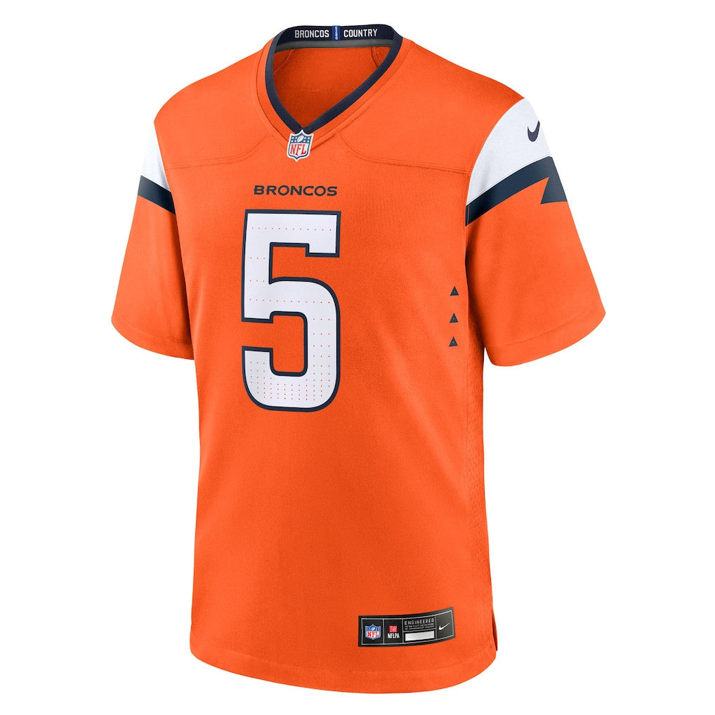 Trent Sherfield Sr. 5 Denver Broncos 2026 Super Bowl LX - Orange Team Game Jersey