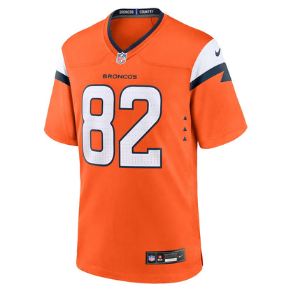 Adam Trautman 82 Denver Broncos 2026 Super Bowl LX - Orange Team Game Jersey