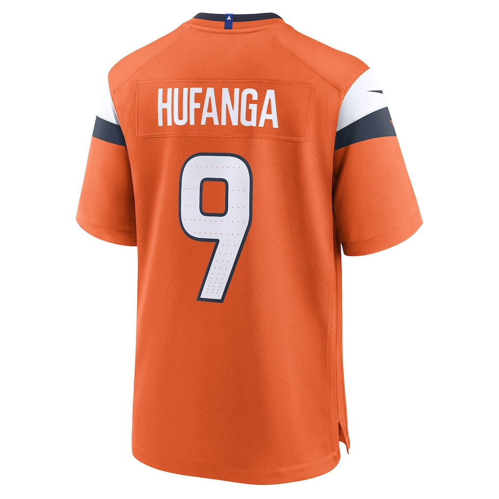 Talanoa Hufanga 9 Denver Broncos 2026 Super Bowl LX - Orange Team Game Jersey