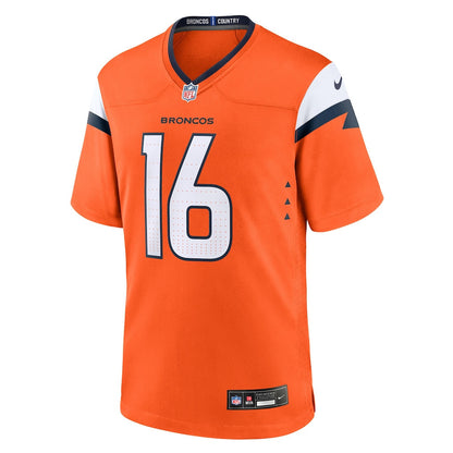 Jeremy Crawshaw 16 Denver Broncos 2026 Super Bowl LX - Orange Team Game Jersey